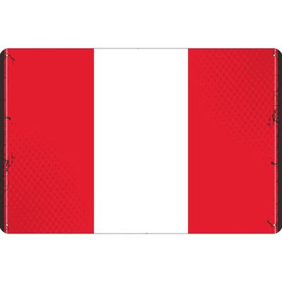 vianmo Blechschild Wandschild 20x30 cm Peru Fahne Flagge