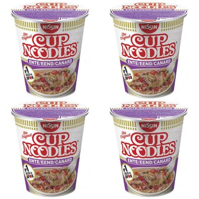 41,89EUR/1kg 4 x Cup Noodles Ente Becher Instant-Nudeln Cup 65g