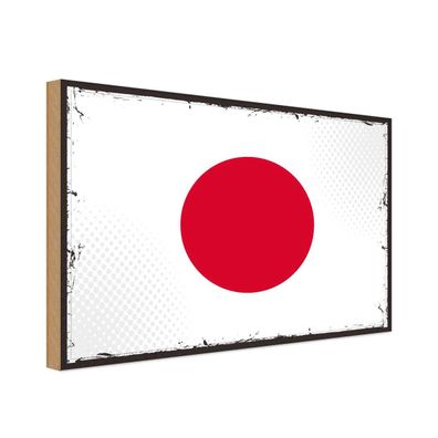 vianmo Holzschild Holzbild 20x30 cm Japan Fahne Flagge