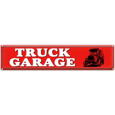 vianmo Blechschild 46x10 cm gewölbt Garage Werkstatt Truck Garage LKW