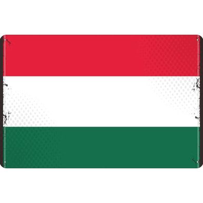 vianmo Blechschild Wandschild 20x30 cm Ungarn Fahne Flagge