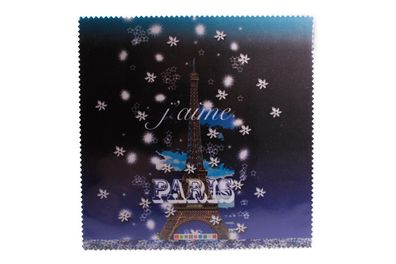 Mikrofasertuch "Paris j´aime blau" Größe 18,5 * 18,5 cm von La Kelnet