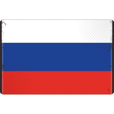 vianmo Blechschild Wandschild 30x40 cm Russland Fahne Flagge
