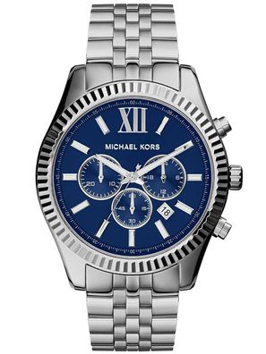 Michael Kors Lexington MK8280 Blau Navy Sunray Zifferblatt 45mm Herrenuhr neu MK Uhr
