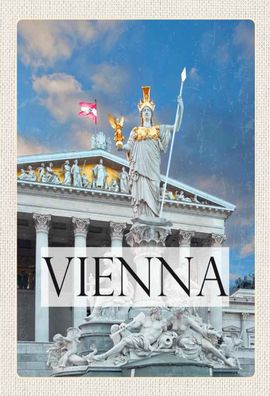 Blechschild 20x30 cm - Wien Österreich Pallas Athene
