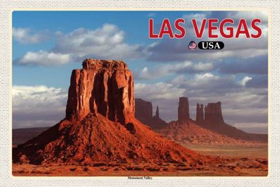 Blechschild 20x30 cm - Las Vegas USA Monument Valley Hochebene