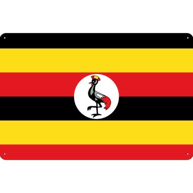 vianmo Blechschild Wandschild 30x40 cm Uganda Fahne Flagge