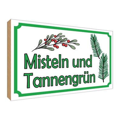 vianmo Holzschild 30x40 cm Dekoration Misteln Tannengrün Verkauf