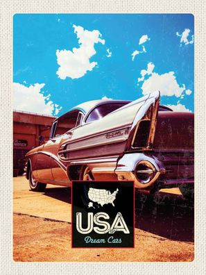 Holzschild 30x40 cm - USA Amerika Auto 75 Oldtimer