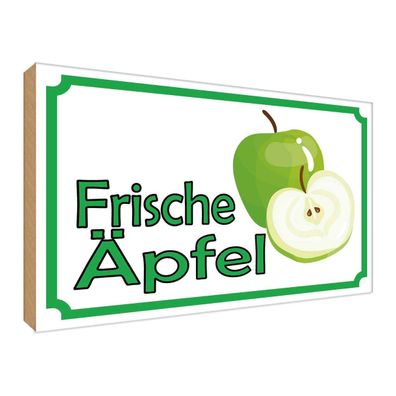 Holzschild 30x40 cm - frische Äpfel Verkauf Hofladen