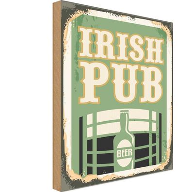 vianmo Holzschild 30x40 cm Essen Trinken Irish pub Beer Bier Alkohol