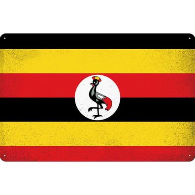 vianmo Blechschild Wandschild 30x40 cm Uganda Fahne Flagge