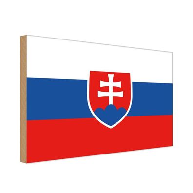 vianmo Holzschild Holzbild 20x30 cm Slowakei Fahne Flagge