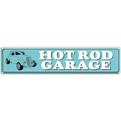 vianmo Blechschild 46x10 cm gewölbt Garage Werkstatt Hot rod Garage Auto