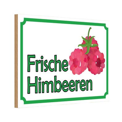 vianmo Holzschild 18x12 cm Hofladen Marktstand Laden frische Himbeeren Hofladen