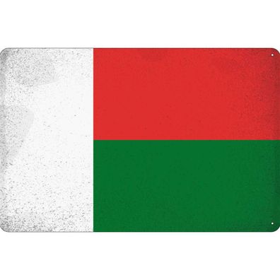 vianmo Blechschild Wandschild 30x40 cm Madagaskar Fahne Flagge