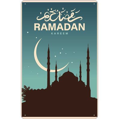 Blechschild 20x30 cm - Ramadan Kareem