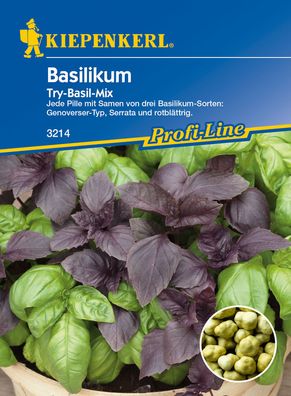 Kiepenkerl® Basilikum Try - Basil - Mix - Pillensaatgut - Kräutersamen