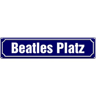 vianmo Blechschild 46x10 cm gewölbt Straßen Städte Beatles Platz Hamburg