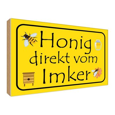 vianmo Holzschild 30x40 cm Tier Honig direkt vom Imker