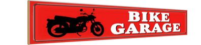 vianmo Holzschild 46x10 cm Garage Werkstatt Bike Garage Motorrad