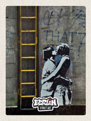 Holzschild 30x40 cm - Berlin Kunst Graffiti Street Art