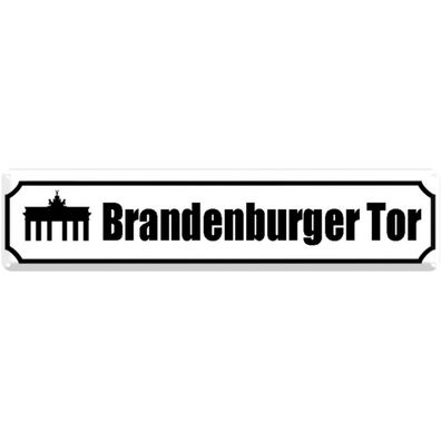 vianmo Blechschild 46x10 cm gewölbt Stadt Brandenburger Tor Berlin