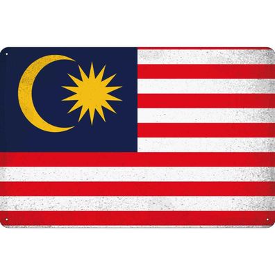 vianmo Blechschild Wandschild 30x40 cm Malaysia Fahne Flagge