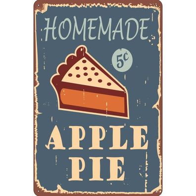Blechschild 30x40 cm - Homemade Apple Pie (Apfelkuchen)