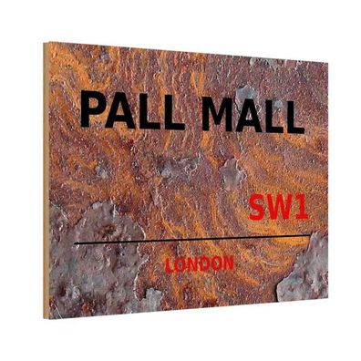 vianmo Holzschild 20x30 cm England Pall Mall SW1 Metall Wanddeko
