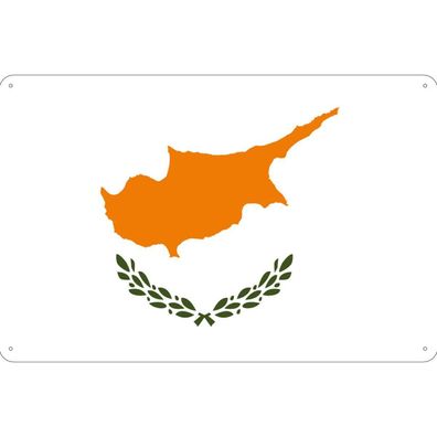 vianmo Blechschild Wandschild 20x30 cm Zypern Fahne Flagge