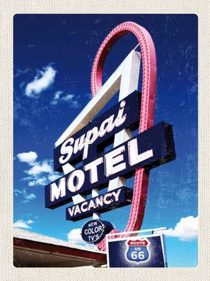 Blechschild 30x40 cm - Amerika USA Route 66 Supai Motel