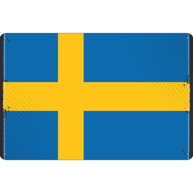 vianmo Blechschild Wandschild 30x40 cm Schweden Fahne Flagge