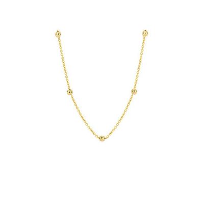 Halskette 42 cm - Gold 585 14K - Kugelmuster