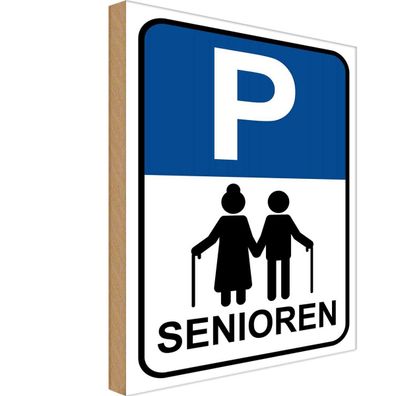 vianmo Holzschild 20x30 cm Parkplatzschild Parkplatz Senioren