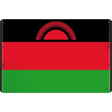 vianmo Blechschild Wandschild 30x40 cm Malawi Fahne Flagge