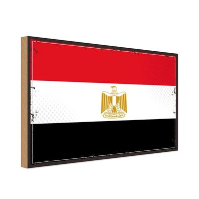 vianmo Holzschild Holzbild 20x30 cm Ägypten Fahne Flagge