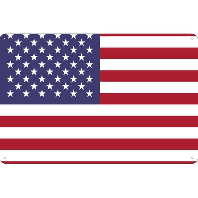 Blechschild 20x30 cm - Vereinigte Staaten United States