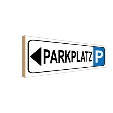 vianmo Holzschild 27x10 cm Parkplatzschild Parkplatz links