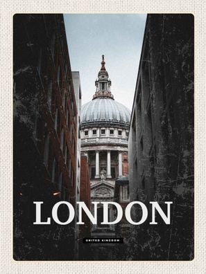 vianmo Blechschild 30x40 cm gewölbt England London UK Ausblick Panorama