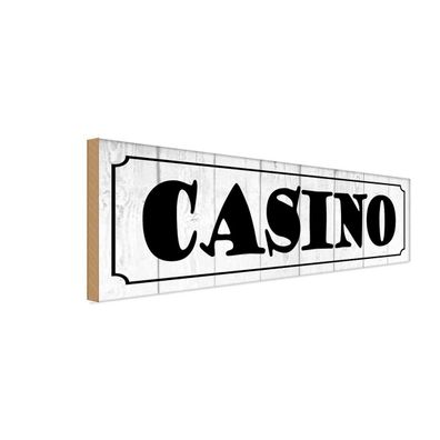 vianmo Holzschild 27x10 cm Dekoration Casino Spiele Spielbank