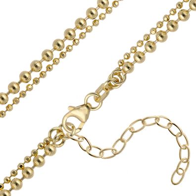 trendor Schmuck Damen-Halskette 925 Silber Vergoldet Fantasie Collier 15875