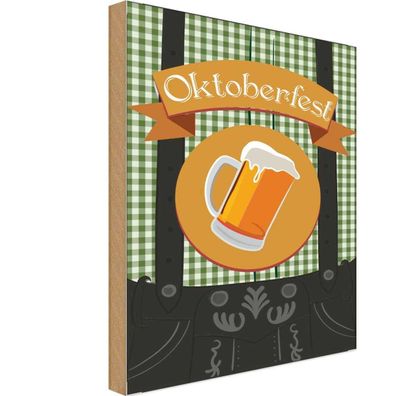 vianmo Holzschild 18x12 cm Essen Trinken Alkohol Bier Oktoberfest