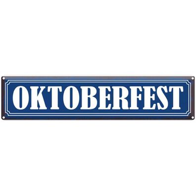 Blechschild 46x10 cm - Oktoberfest Bier Geschenk