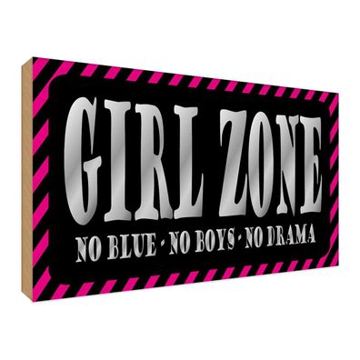 vianmo Holzschild 30x40 cm Männer Frauen Girl Zone no blue no boys no