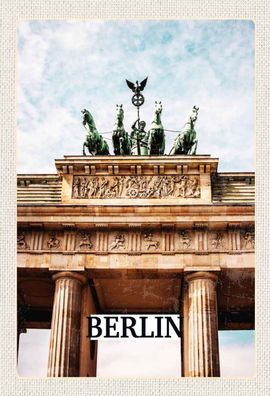 Holzschild 20x30 cm - Berlin Deutschland Brandenburger Tor
