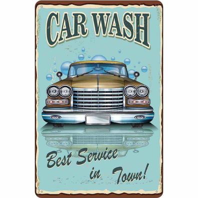 Blechschild 20x30 cm - Car Wash best service in town