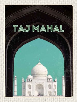 Holzschild 30x40 cm - Indien Asien Islam Taj Mahal Kultur