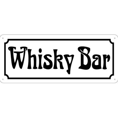 Blechschild 27x10 cm - Whisky Bar