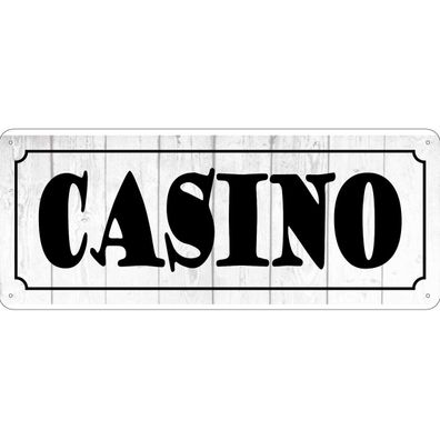 vianmo Blechschild 27x10 cm gewölbt Dekoration Casino Spiele Spielbank